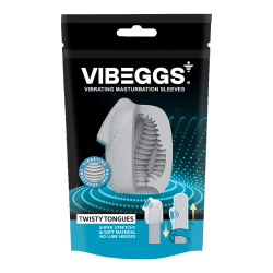 Vibeggs «Twisty Tongues» Einmal-Masturbator mit Vibration und Rippenstruktur