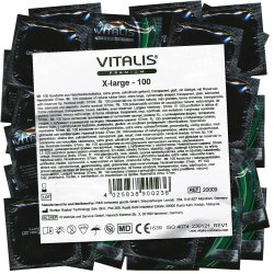 Vitalis PREMIUM «X-Large» 100 extra lange Kondome - passend für den großen Penis, Maxipack