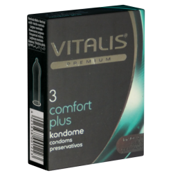 Vitalis PREMIUM «Comfort Plus» 3 Kondome mit großem Kopfteil