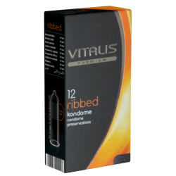 Vitalis PREMIUM «Ribbed» 12 ribbed condoms for the extra hard sex experience