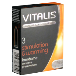 Vitalis PREMIUM «Stimulation & Warming» 3 Kondome mit Wärmeeffekt für richtig heißen Sex