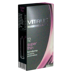 Vitalis PREMIUM «Super Thin» 12 extra dünne Kondome für mehr Gefühlsechtheit