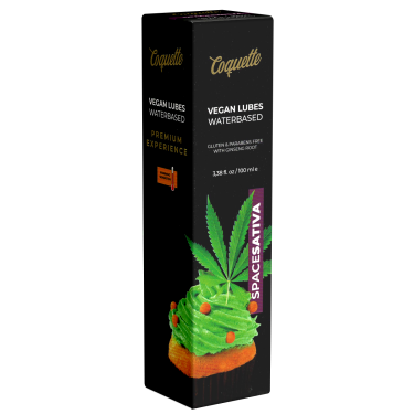 Coquette CHIC DESIRE «Space Sativa» 100ml glutenfreies und veganes Gleitgel mit Hanf-Geschmack, mit Ginseng-Wurzel-Extrakt