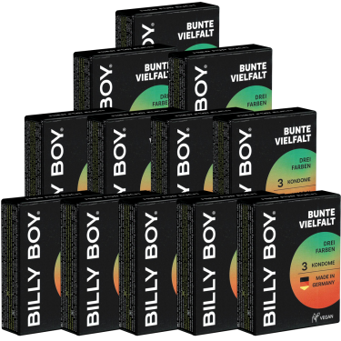 Billy Boy «Bunte Vielfalt» Vorteilspackung 10 x 3 bunte Kondome