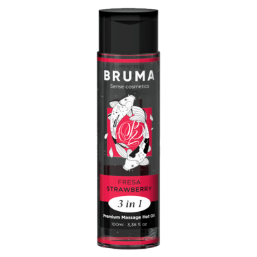 BRUMA «3 in 1 Strawberry» 100ml wärmendes Gleitgel Massagegel mit Erdbeer-Geschmack
