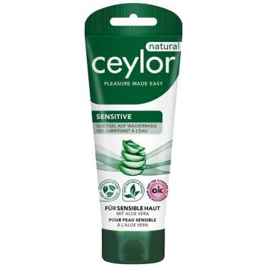 Ceylor «Natural Sensitive» mit Aloe Vera, 100ml natürliches Gleitgel für sensible Haut - in ökologischer Verpackung