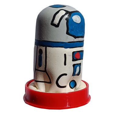 Scherzkondom mit Figur «Roboter» 1 Stück, handbemalt