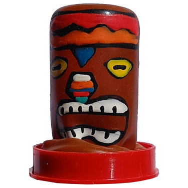 Scherzkondom mit Figur «Tiki Totem Hawai» 1 Stück, handbemalt