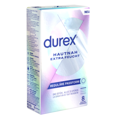 Durex «Hautnah Extra Feucht» extra wet and ultra thin quality condoms with Easy-On™ shape