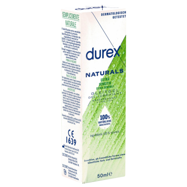 Durex «Naturals Extra Sensitive» Intimgel, 50 ml lubricant, 100% natural