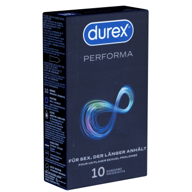 Durex «Performa» 10 ausdauernde Markenkondome mit Easy-On™-Passform