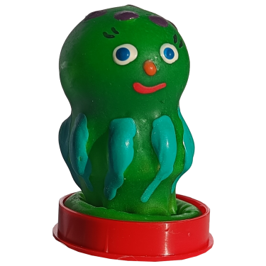 Scherzkondom mit Figur «Qualle» 1 Stück, handbemalt
