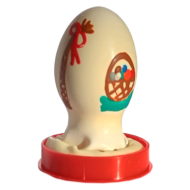 Novelty condom with figure «Easter egg» 1 piece, hand painted
