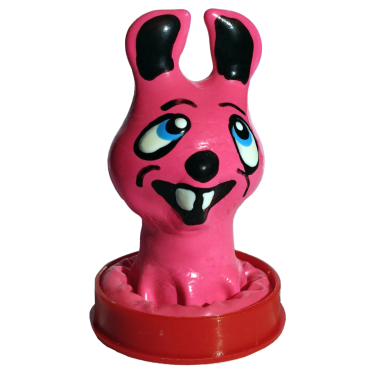 Scherzkondom mit Figur «Lachender Hase» 1 Stück, handbemalt