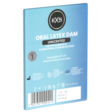 EXS «Unscented Oral Latex Dam» 1 Lecktuch aus Latex ohne Aroma