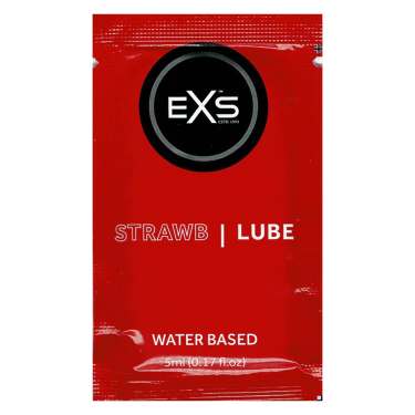 EXS Flavoured «Strawb Lube» 5ml Sachet, Gleitgel mit natürlichem Erdbeergeschmack