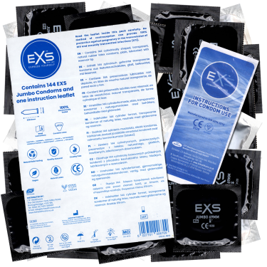 EXS «Jumbo 69» XXL Kondome, Transparent, 69mm Breite