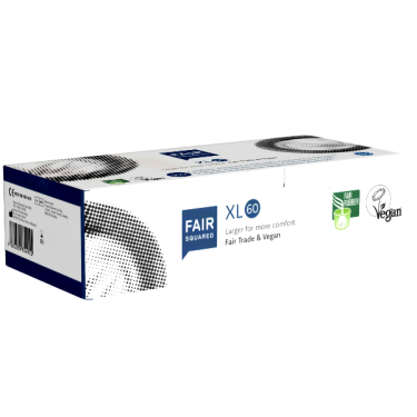 Fair Squared «XL 60» geräumige transparente Vegane Kondome