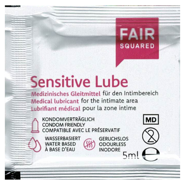 Fair Squared «Sensitive Lube» 5ml veganes Gleit- und Massagegel für den Intimbereich, Sachet