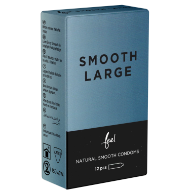 Feel «Smooth Large» 12 wide condoms with silky smooth surface