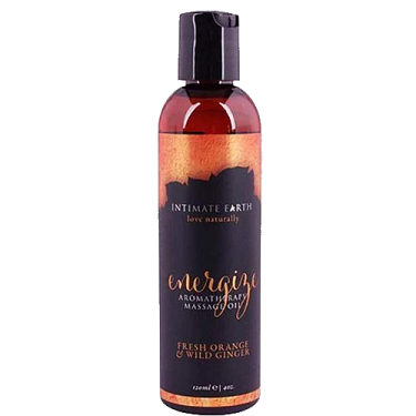 Intimate Earth «Energize» (Ingwer/Orange) 120ml natürliches Aromatherapie und Massage-Öl