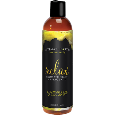 Intimate Earth «Relax» (Lemongrass/Kokos) 120ml natürliches Aromatherapie und Massage-Öl