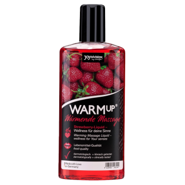 Joydivision «WARMup Erdbeer» 150ml wärmendes Massageliquid mit Erdbeerduft und Erdbeergeschmack