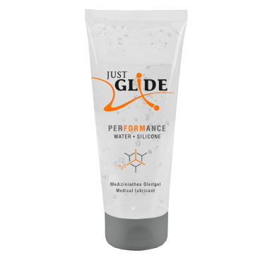 Just Glide «Performance» 200ml medizinisches & langanhaltend gleitfähiges Gleitgel auf Wasser- und Silikonbasis