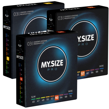 My.Size PRO «Test Pack L» (53mm, 57mm, 60mm) 3 x 3 condoms to try on and test