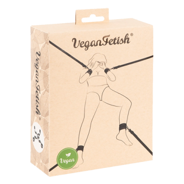 Vegan Fetish «Bettfessel-Set» Hand- und Fußfessel-Set in Leder-Optik (vegan)