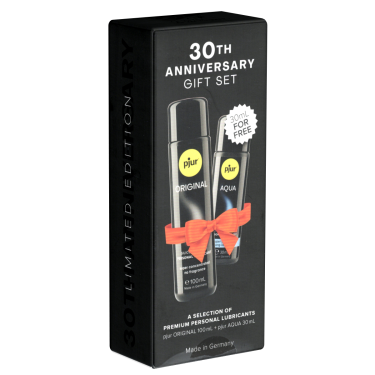 pjur® «30th Anniversary Gift Set» Geschenk-Set, 100ml Original + 30ml Aqua Gleitgel