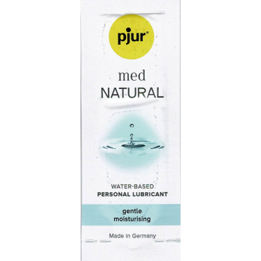 pjur® MED «Natural» 2 ml Gleitgel, wasserbasiert mit pflanzlichem Glycerin, schützt und pflegt trockene Haut, Sachet