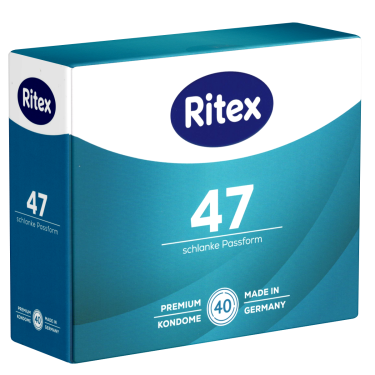 Ritex «47» Schlanke Passform, 40 Kondome mit schlanker Passform für ein besonders sicheres Gefühl