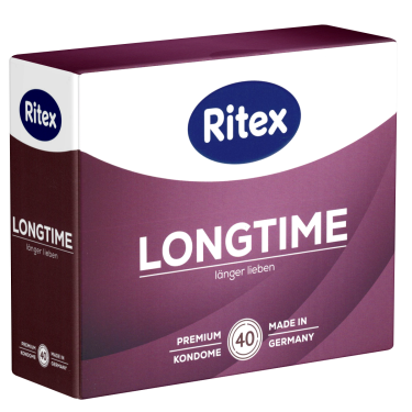 Ritex «Longtime» Länger Lieben, 40 Kondome mit Doppelring für ein lang anhaltendes Liebesspiel