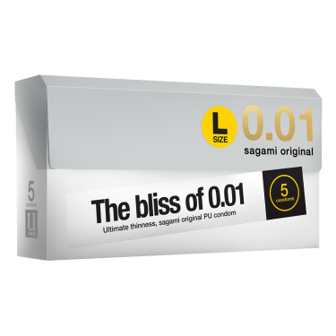 Sagami «Original 0.01 L-Size» latexfrei, extrem gefühlsechte und ultradünne Kondome für Latex-Allergiker