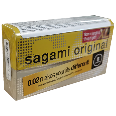 Sagami «Original XL-Size» latexfrei, 6 besonders große Kondome für Latex-Allergiker