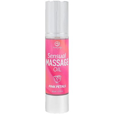 Secret Play «Pink Petals» Sensual Massage Oil, 50ml duftendes Massageöl ohne tierische Inhaltsstoffe