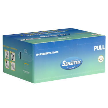 Sensitex «Pull» 144 extrem dünne und latexfreie Kondome mit Abziehbändchen