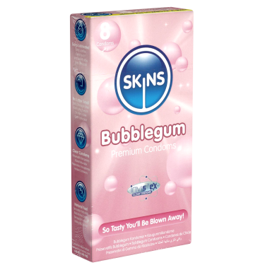 Skins «Bubblegum» 8 leckere Kondome mit Kaugummi-Aroma - ohne Latexgeruch