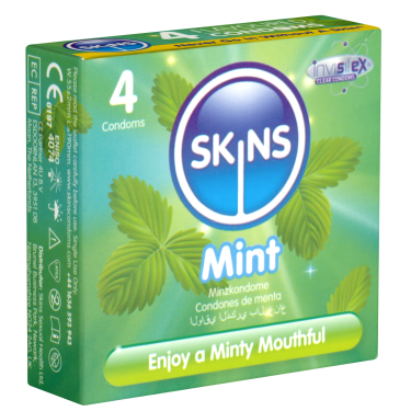 Skins «Mint» Kondome mit feinem Minzaroma - ohne Latexgeruch