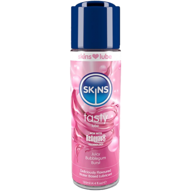 Skins «Tasty» Juicy Bubblegum Burst 130ml Lubricant with natural flavours