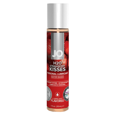 System JO «H2O Strawberry Kisses» 30ml fruchtiges & zuckerfreies Gleitgel mit Erdbeergeschmack