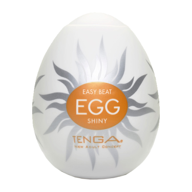 Tenga Egg «Shiny» Einmal-Masturbator mit Rippen im Sonnen-Design