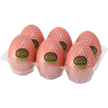 Tenga Egg Stronger Sixpack «Combo» disposable masturbator with stimulating structure (various stimulating nubs), 6 pieces