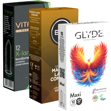 ! Kondomotheke® B3 XXL Mix - 3x große Kondome (57–60 mm) für mehr Platz & Komfort