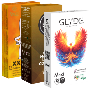 ! Kondomotheke® B3 XXL Mix - 3x große Kondome (54–60 mm) für mehr Platz & Komfort