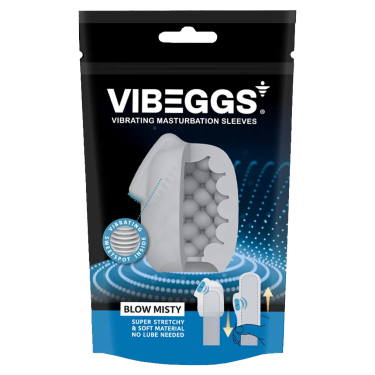 Vibeggs «Blow Misty» Einmal-Masturbator mit Vibration und Kugelstruktur