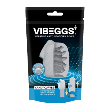 Vibeggs «Candy Curves» Einmal-Masturbator mit Vibration und Rillenstruktur