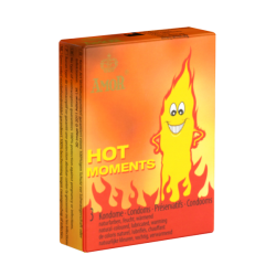 Amor «Hot Moments» 3 hot condoms for that exciting pleasure