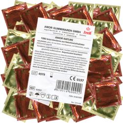 Amor «Nature» 1000 natural condoms for a natural feeling and intimate safety, mega pack